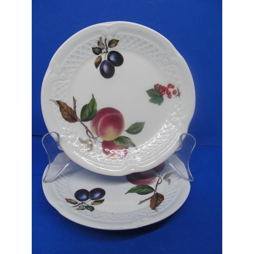 Philippe Deshoulieres Porcelaine Lourioux Peaches 5.75" Canape Plates Set Of 2